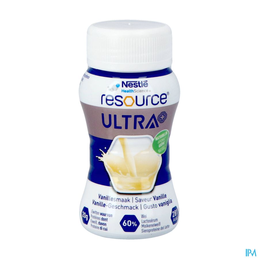 Resource Ultra+ Saveur Vanille 4x125ml Nf