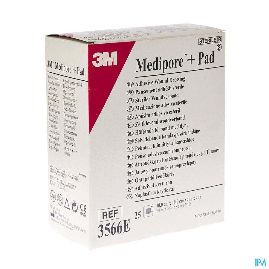 Medipore + Pad 3m 10x10,0cm 25 3566e