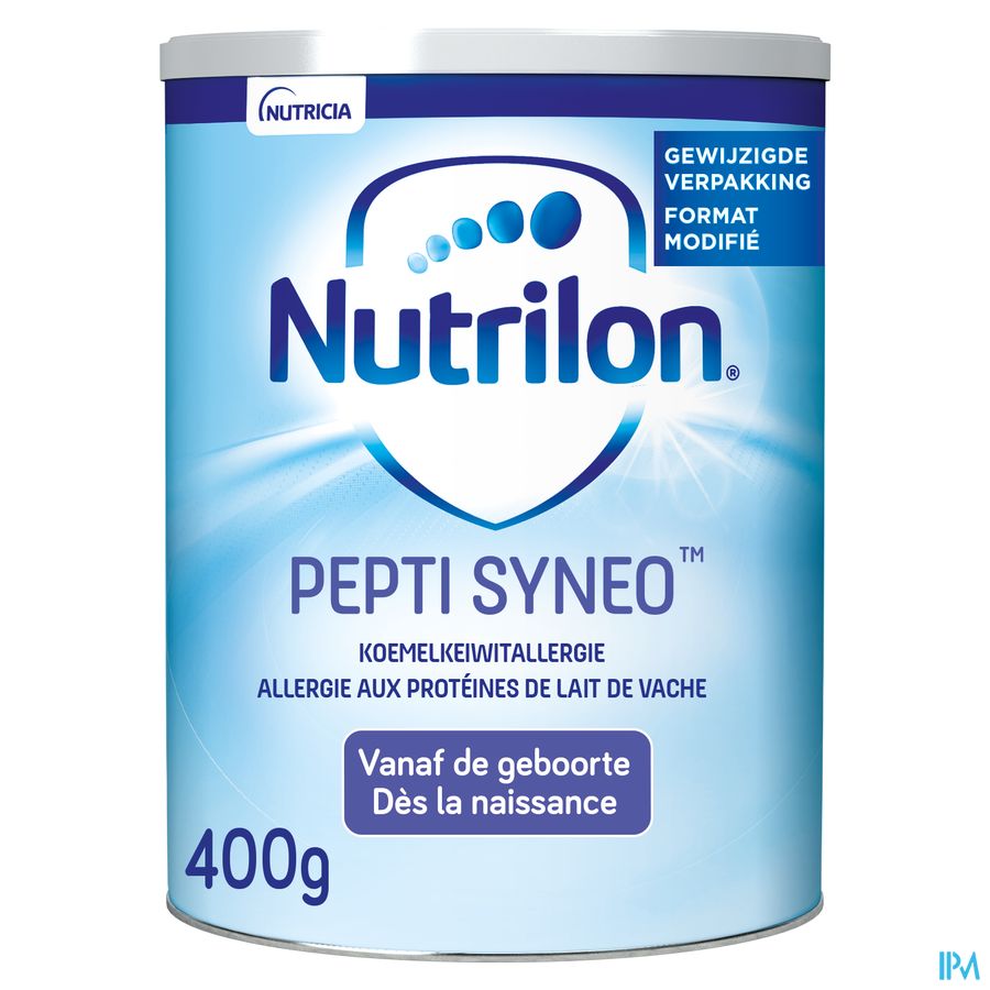 Nutrilon Pepti Syneo | Allergies Proteines Lait de Vache | Bébé 0-12 mois  | Lait en Poudre pour Biberon | Boite 400g