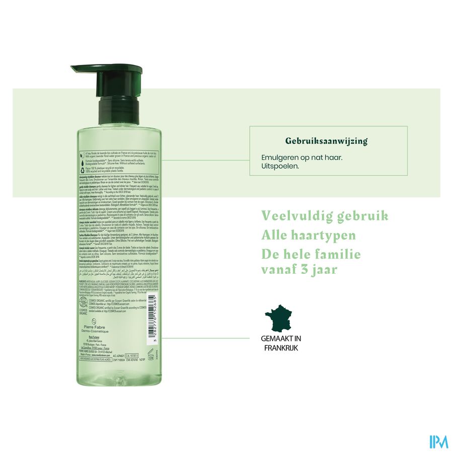 René Furterer  - NATURIA Shampooing micellaire douceur - Shampoing ultra doux sans sulfates pour tous types de cheveux