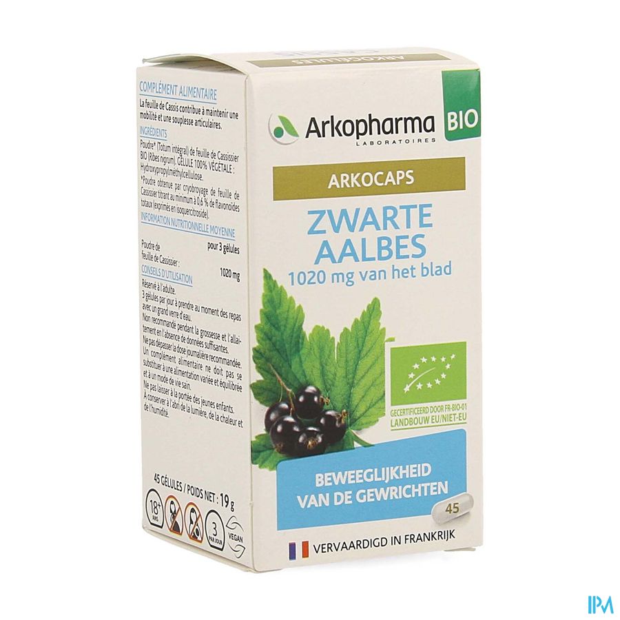 Arkopharma Arkogélules Cassis Bio Mobilité Articulaire 45 Gélules