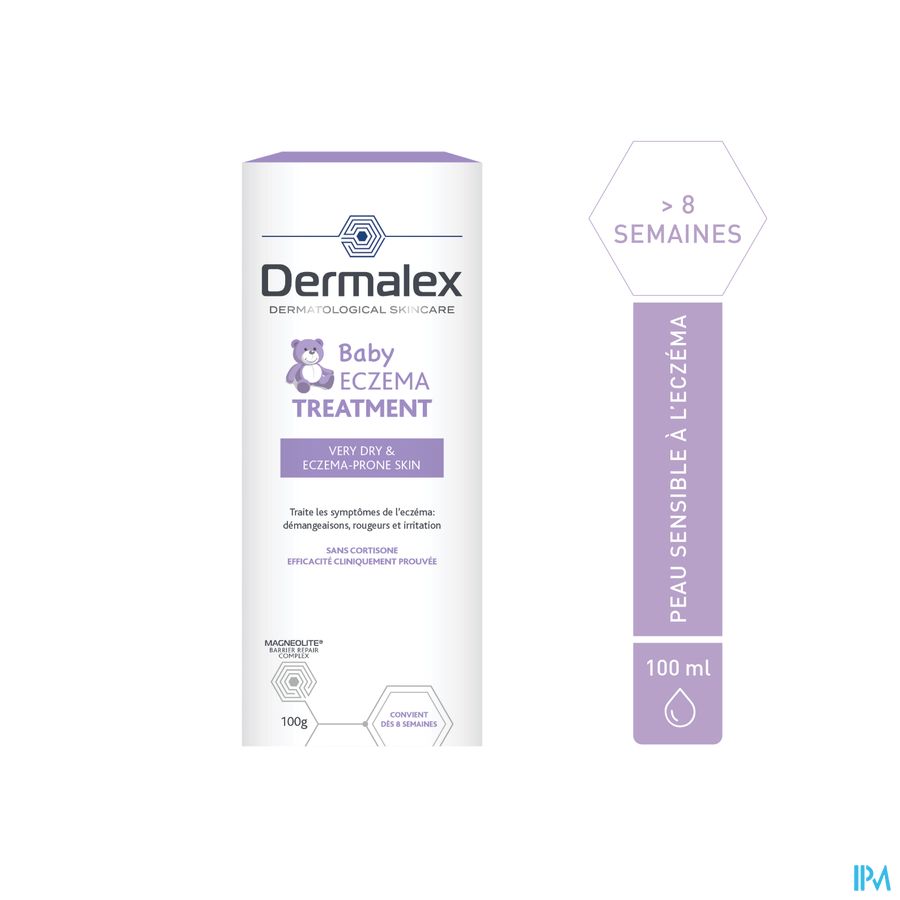 Dermalex® Eczema Bébé - Sans Cortisone - 100ml - A Partir De 8 Semaines