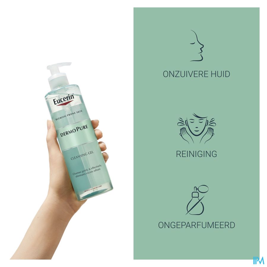 DermoPure Gel Nettoyant Acné Peau à Imperfections avec pompe 400ml