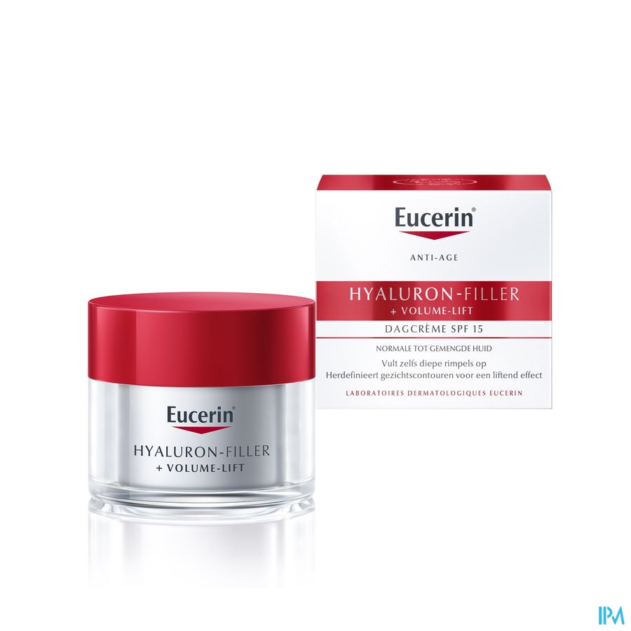 Hyaluron-Filler + Volume-Lift Soin de Jour SPF 15 Peau Normale à Mixte Anti-Rides & Anti-Âge Pot 50ml