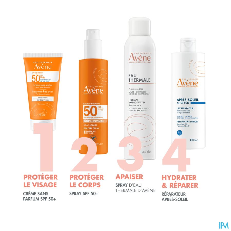 Avène Solaire Crème sans parfum SPF50+ Très Haute protection visage 50ml
