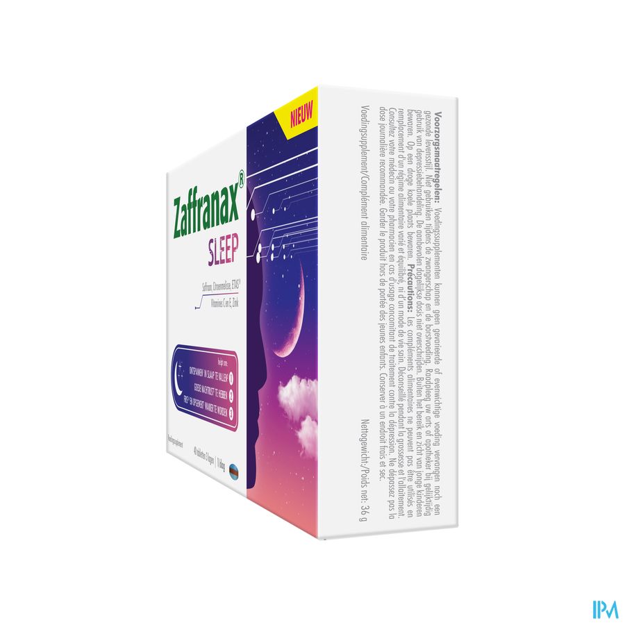 Zaffranax® Sleep 40 Comprimés - Sommeil, Fatigue, Moments De Stress