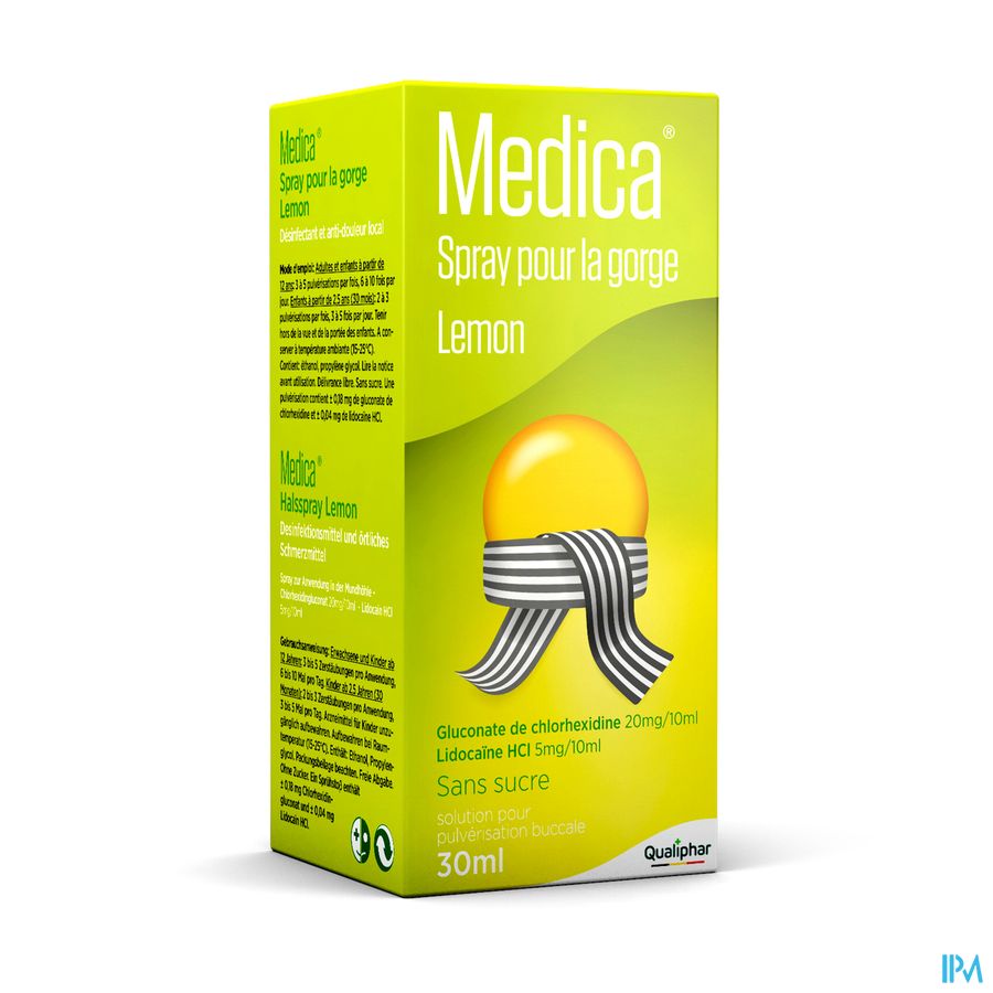 Medica spray pour la gorge Lemon 30 ml - mal de gorge