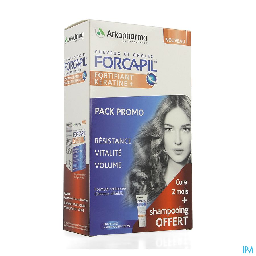 Forcapil Pack Decouverte Caps 2x60+sh 200ml Grat.