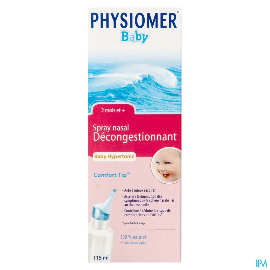 Physiomer® Spray Baby Hypertonique 115 ml Nez Bouché Bébé