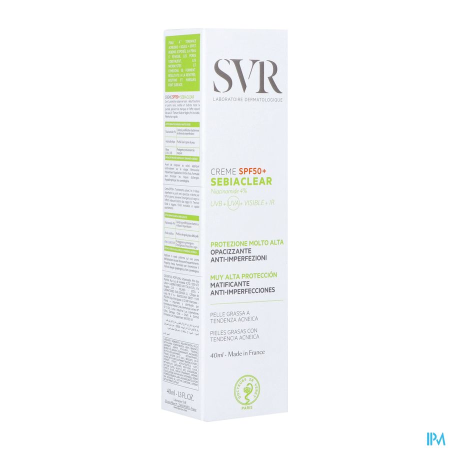 Svr Sebiaclear Creme Spf50 40ml