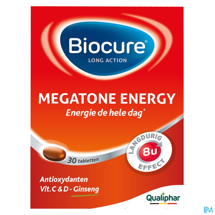 Biocure LA megatone Energy 30 comprimés - vitamine - énergie, immunité, vitalité