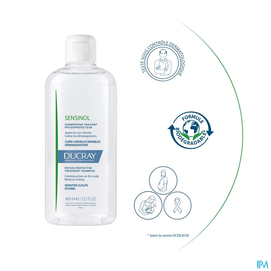 Ducray - Shampooing Physioprotecteur - Shampoing anti-démangeaisons - Sensinol