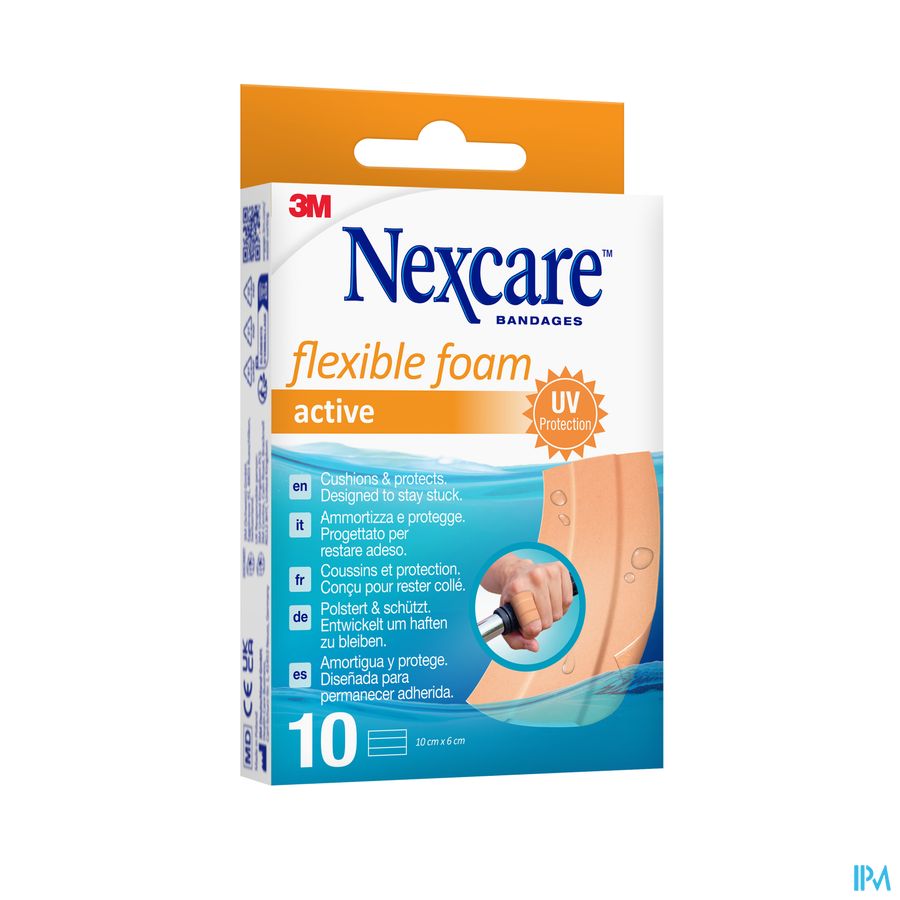 Nexcare 3m Flexible Foam Active Ha Pans Strips 10