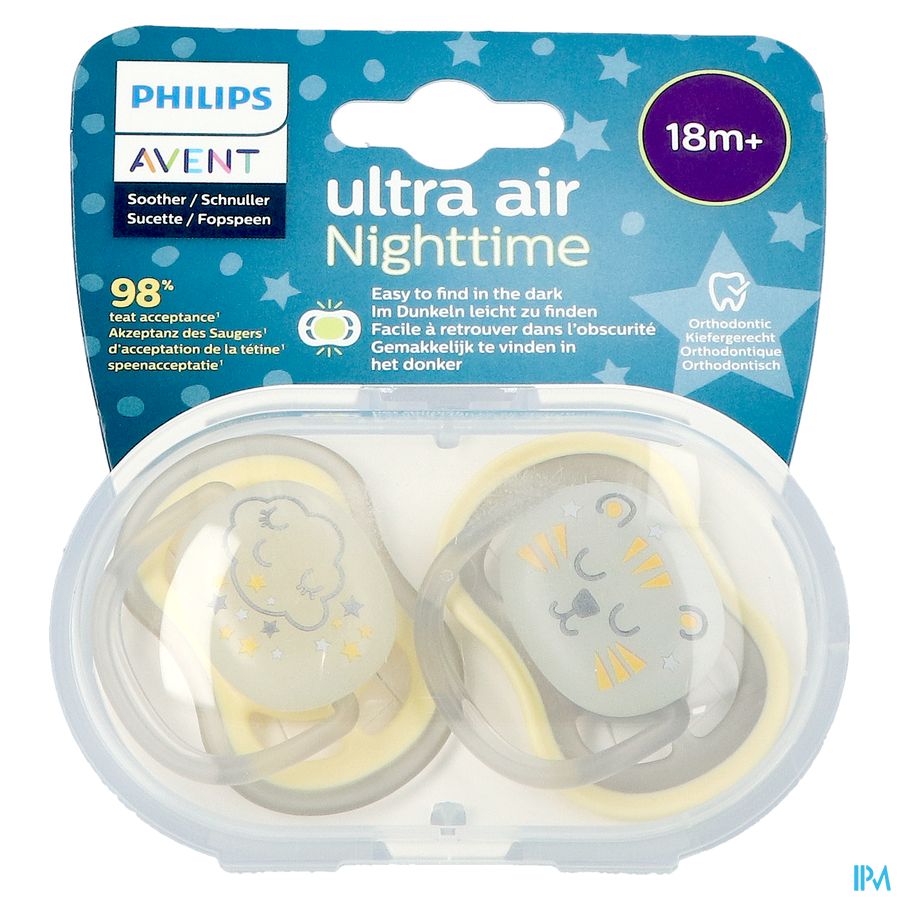 Philips Avent Sucette +18m Air Night Neutral 2