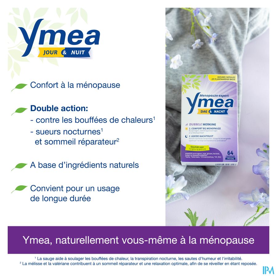 Ymea® Jour & Nuit 64 P. - Ménopause - Bouffées De Chaleur & Sueurs Nocturnes