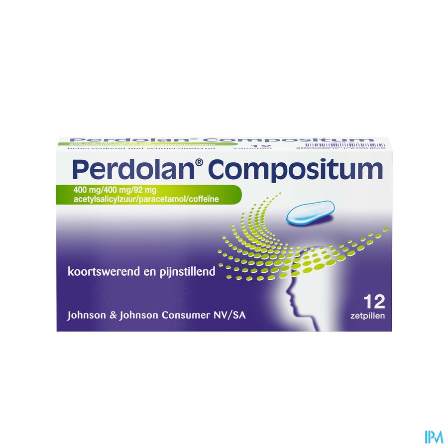 Perdolan® Compositum suppositoires, traitement de la douleur, analgésique pour adultes, 12 suppositoires