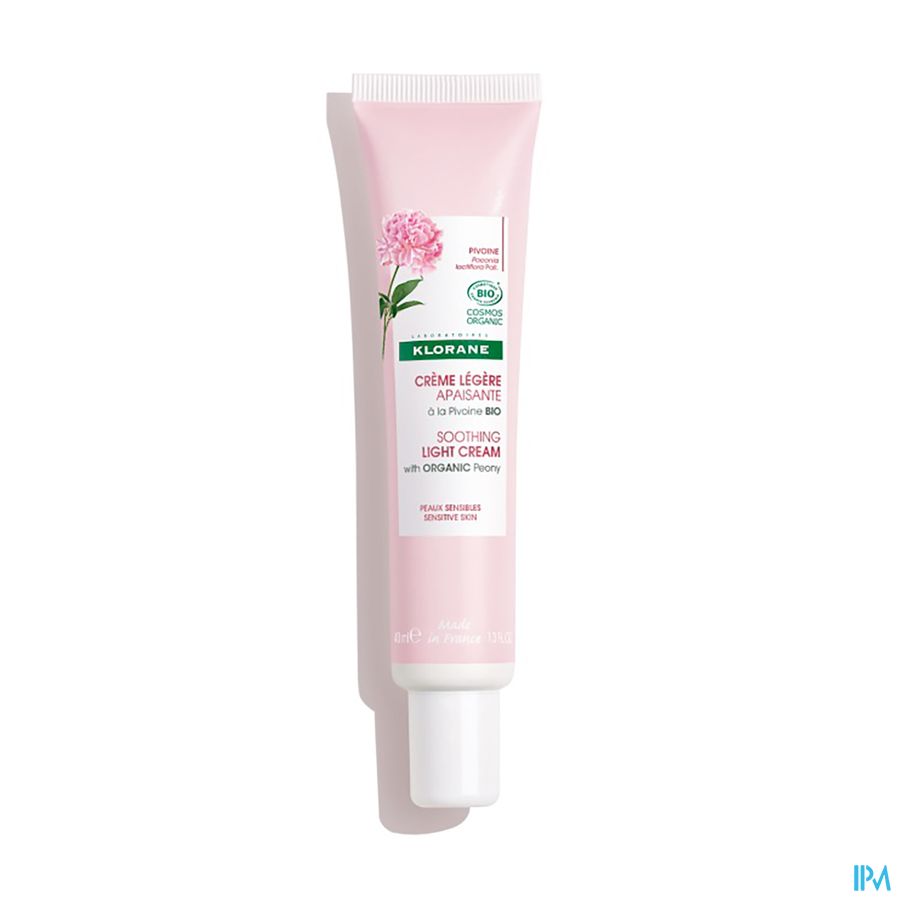 Klorane — Crème Légère Apaisante à la Pivoine BIO — Peaux sensibles