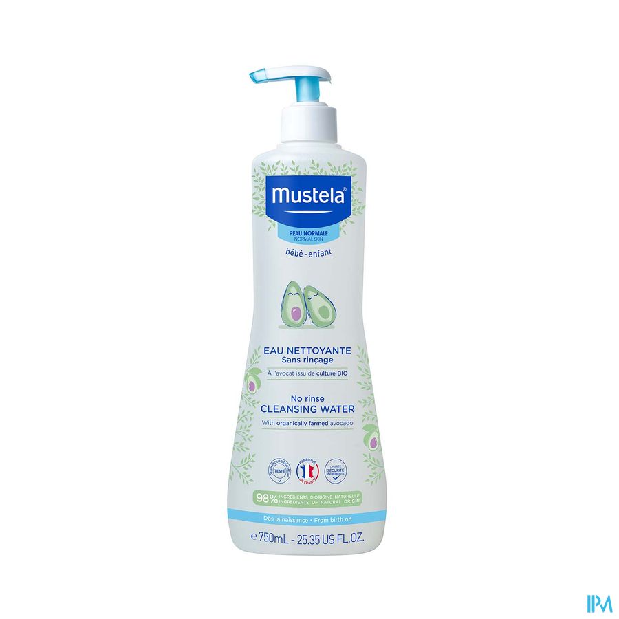 Mustela Eau nettoyante sans rinçage - Peau normale  750 ml