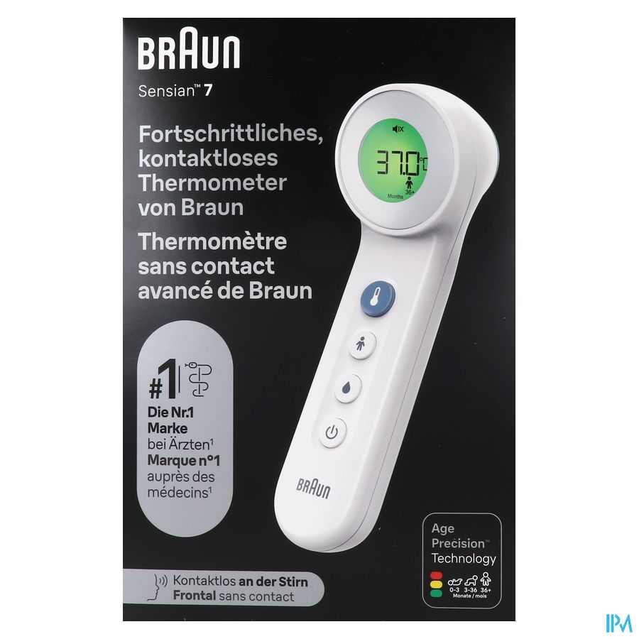Braun Thermometre S/cont.+contact Age Precis.blanc