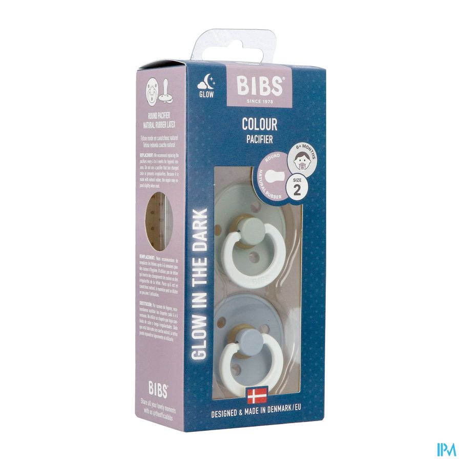 Bibs 1 Sucette Duo Glowindark Sage/cloud 2