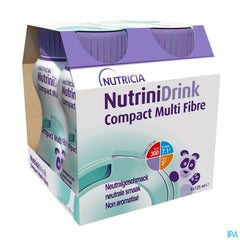 NutriniDrink Compact Multi Fibre Goût Neutre Bouteilles 4x125ml