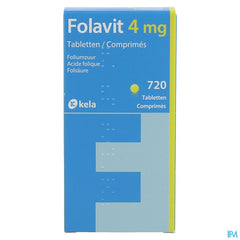Folavit 4 mg 720 comprimés acide folique Kela Pharma