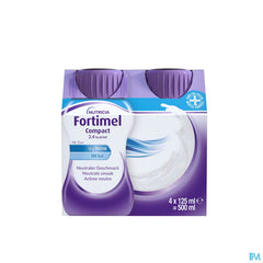 Fortimel Compact 2.4kcal Arôme Neutre Complément Nutritionnel Dénutrition Bouteilles 4x125ml