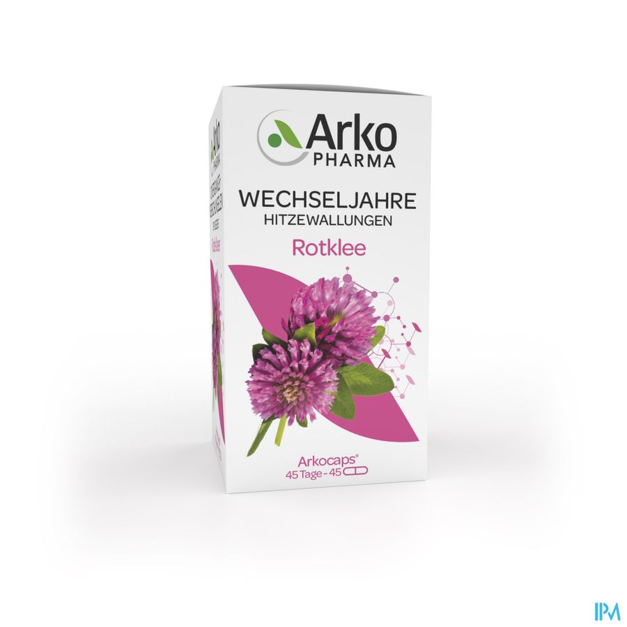 Arkopharma Arkogélules Trèfle Rouge Ménopause Bouffées de chaleur 45 Gélules Végétales
