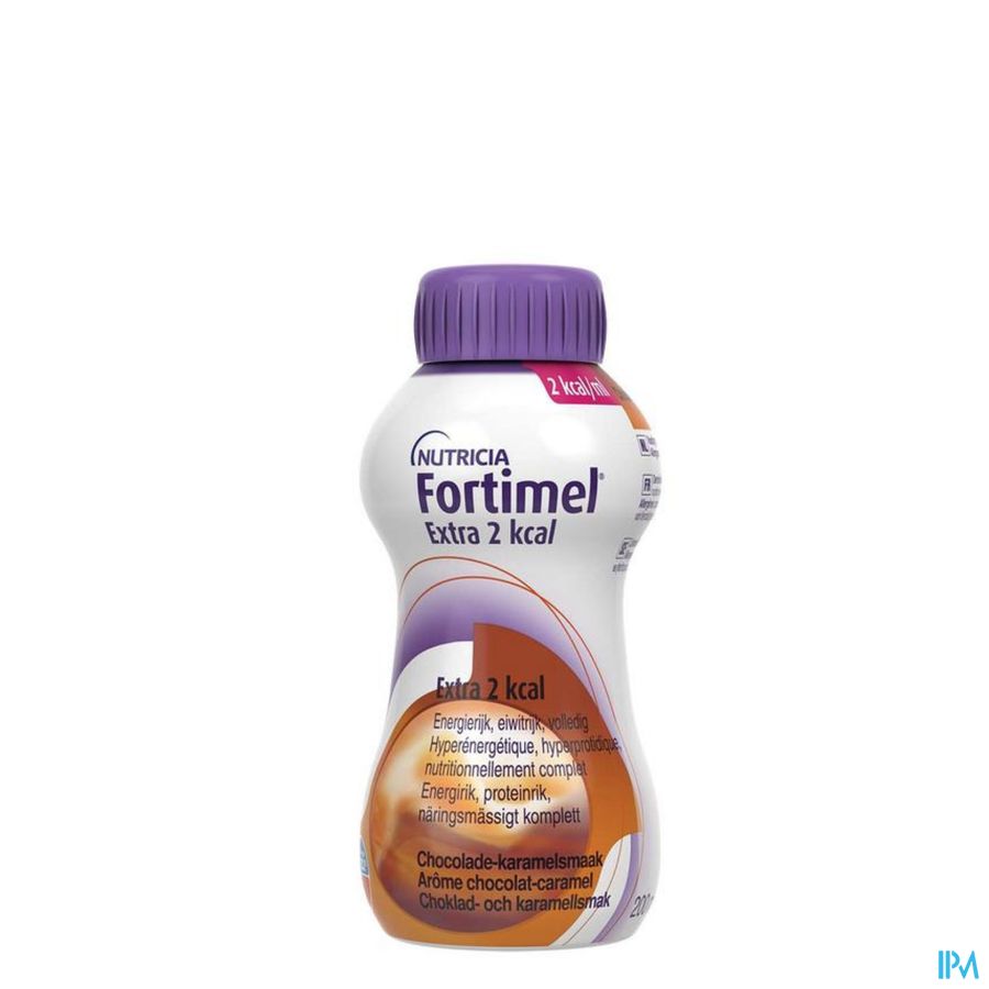 Fortimel Extra 2kcal Promo 4+1 Arôme Choco-Caramel Complément Nutritionnel Dénutrition Bouteilles 5x200ml
