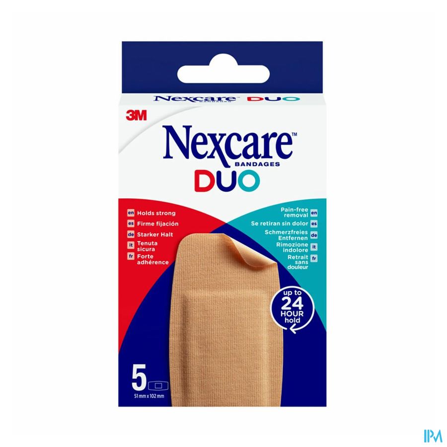 Nexcare 3m Duo Pansement Maxi 51x102mm 5