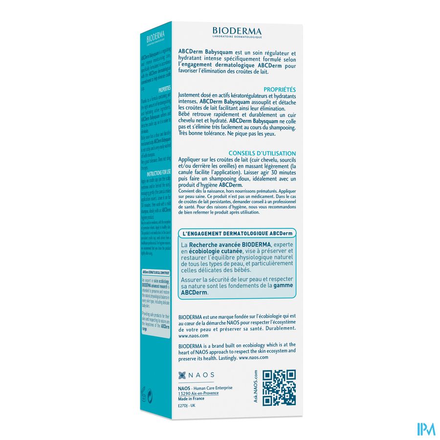 Bioderma AbcDerm Babysquam 40ml