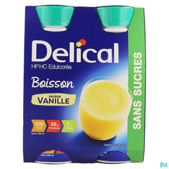 Delical Boisson Hp-hc S/sucre Vanille 4x200ml