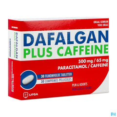 Dafalgan Plus Caffeine 500mg/65mg Comp Pell 30