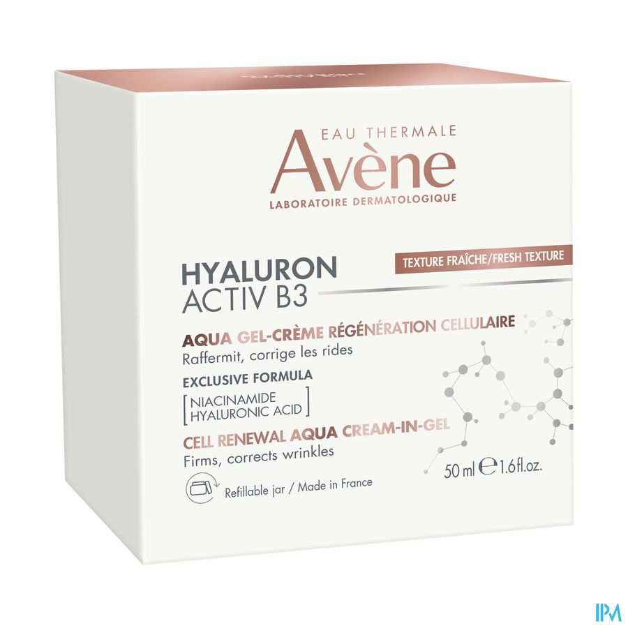 Eau Thermale Avène Aqua Gel-Crème régénération cellulaire - Soin Anti-âge visage HYALURON ACTIV B3