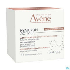 Eau Thermale Avène Aqua Gel-Crème régénération cellulaire - Soin Anti-âge visage HYALURON ACTIV B3