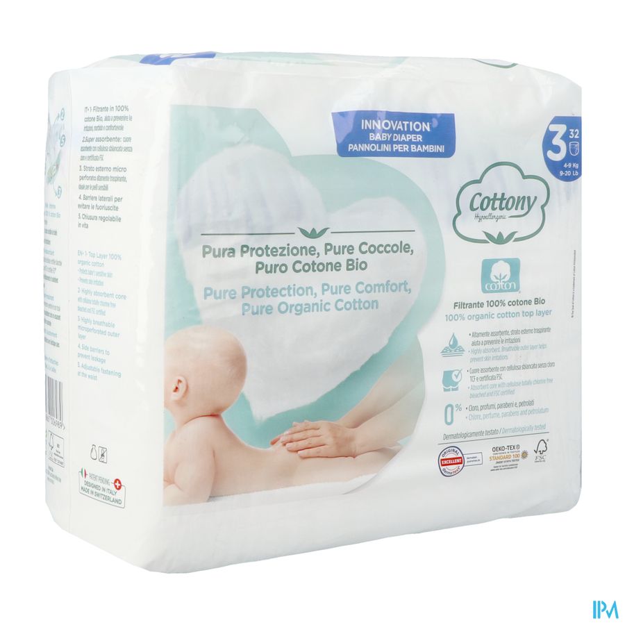 Cottony Baby Diapers Size 3 4 - 9kg 32