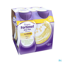 Fortimel Jucy Plus Arôme Poire Fleur Sureau Complément Nutritionnel Dénutrition Bouteilles 4x200ml
