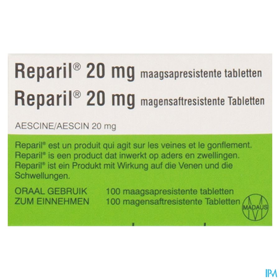 Reparil Comp Gastroresist 100 X 20mg