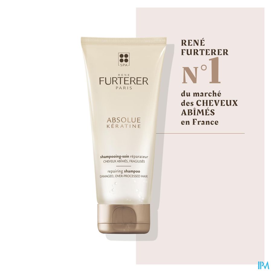 René Furterer - Shampooing-soin réparateur - Shampoing sans sulfates à la Kératine Végétale - ABSOLUE KERATINE