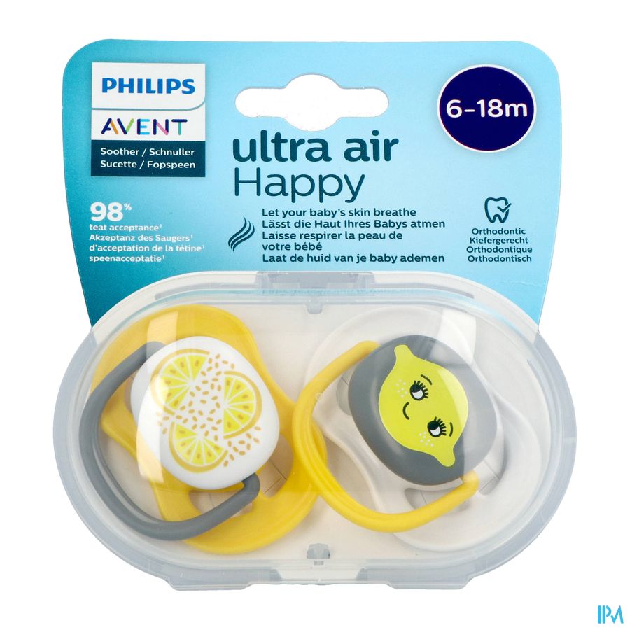 Philips Avent Sucette +6m Air Lemon 2