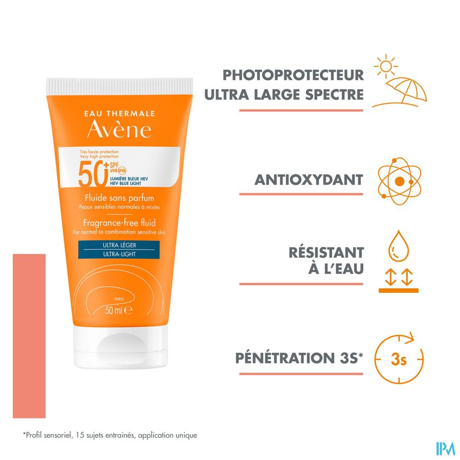 Eau Thermale Avène - Fluide sans parfum SPF 50+