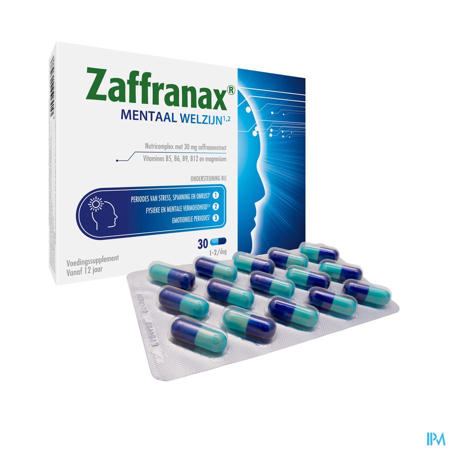 Zaffranax® Bien-être Mental 30 Gélules - Stress (4), Fatigue (3), Émotionnel (1)