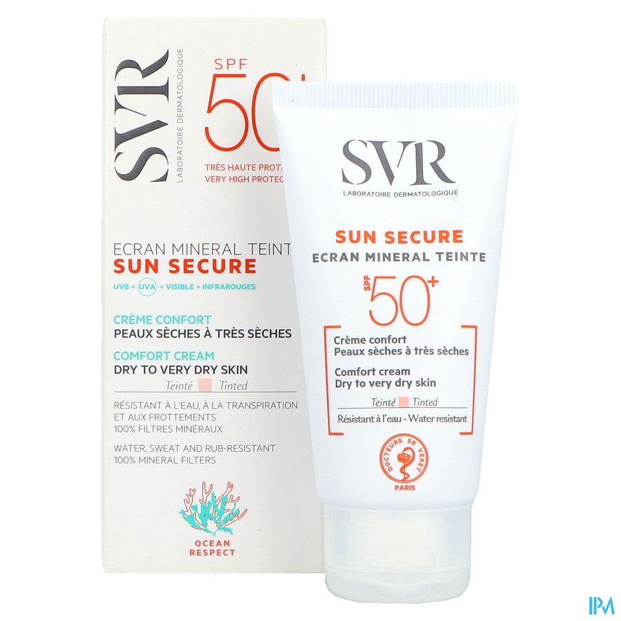 Svr Sun Secure Mineral Tein.peau Seche Spf50+ 60ml