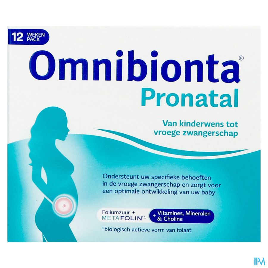 Omnibionta Pronatal: Désir et début de grossesse - Boîte 12 semaines (84 comprimés)