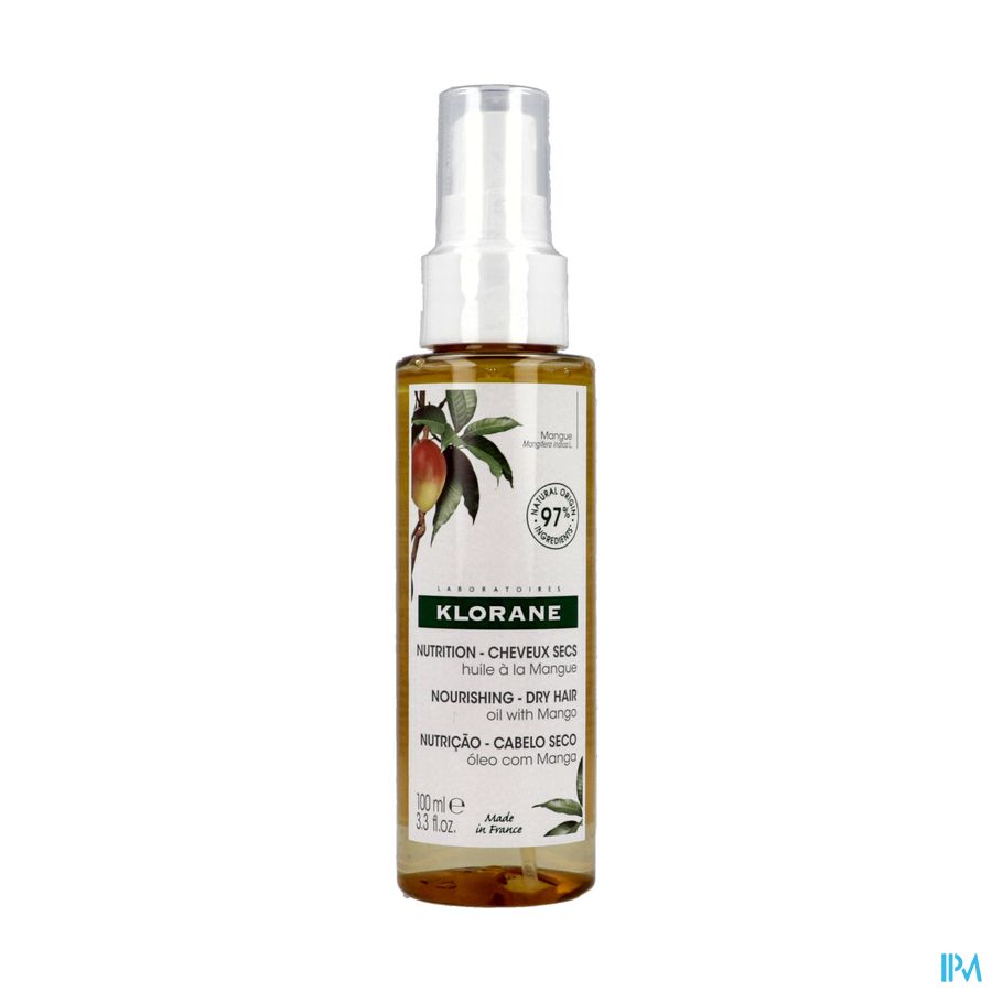 Klorane - Huile à la Mangue – Nutrition - Cheveux secs