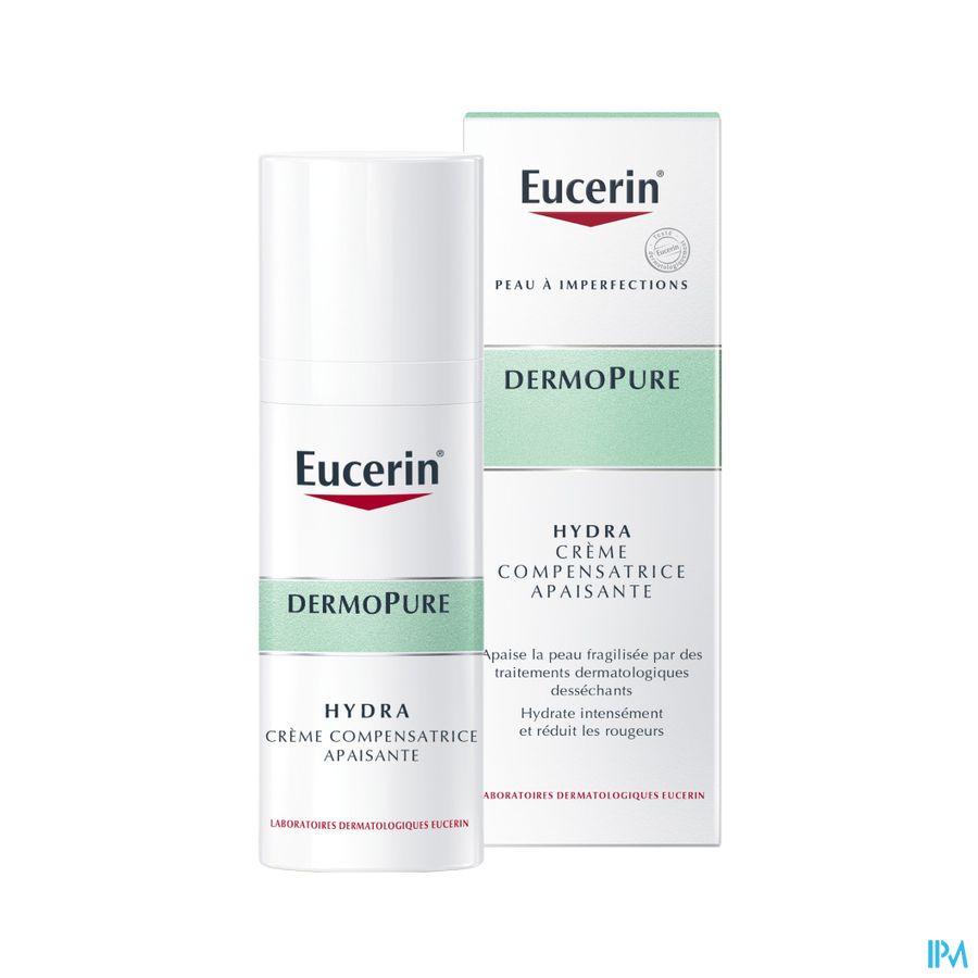 DermoPure HYDRA Crème Compensatrice Apaisante Acné Peau à Imperfections avec pompe 50ml