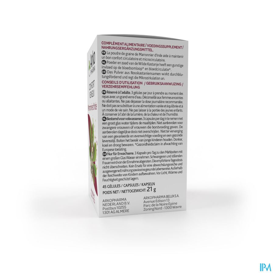 Arkopharma Arkogélules Marronnier D'Inde Confort veineux 45 Gélules Végétales