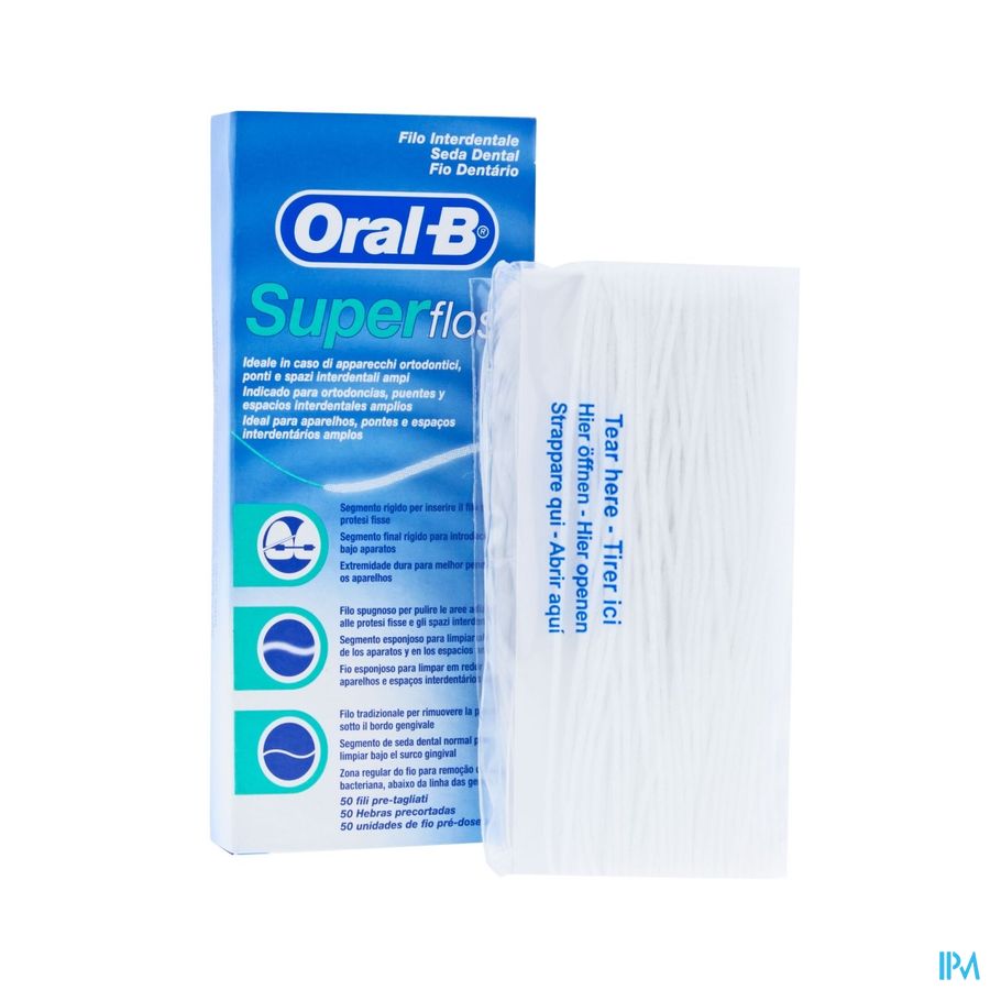 Oral-b Floss Super Floss Mint Waxed 50m