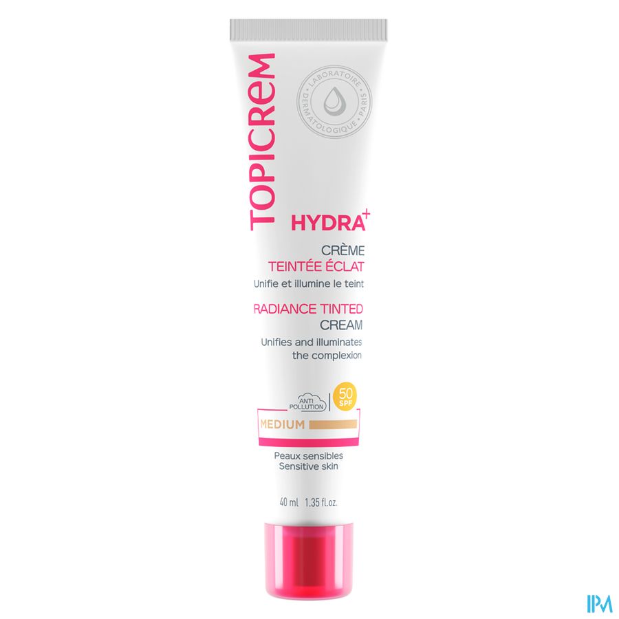 Topicrem Hydra+ Cr Teintee Eclat Medium 40ml Nf