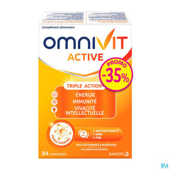 Omnivit Active 84cp PROMO -35% - Vitamine Immunité Energie